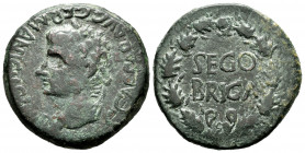Segobriga. Time of Caligula. Unit. 37-41 AD. Saelices (Cuenca). (Abh-2191). Anv.: C. CAESAR AVG. GERMANICVS. IMP. around laureate head of Caligula lef...
