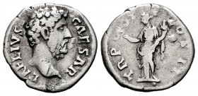 Aelius. Denarius. 137 AD. Rome. (Ric-II 3, 2634). (Bmcre-969). (Rsc-50). Anv.: L AELIVS CAESAR, bare head to right. Rev.: TR POT COS II, Felicitas sta...