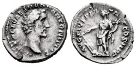 Antoninus Pius. Denarius. 139 AD. Rome. (Ric-34). (Ch-98). (Rsc-98a). Rev.: AVG PIVS P M TR P COS II P P. Fortuna en pie a izquierda con timón y cornu...