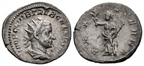 Trebonianus Gallus. Antoninianus. 242-253 AD. Uncertain mint. (Spink-9639). (Ric-71). (Seaby-76). Rev.: PAX AETERNA. Pax standing front, head to left,...