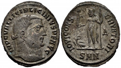 Licinius I. Follis. 311 AD. Nicomedia. (Spink-15215). (Ric-69a). Rev.: IOVI CONSERVATORI / SMN. Ae. 3,33 g. XF. Est...30,00. 


 SPANISH DESCRIPTIO...