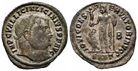 Licinius I. Follis. 313 AD. Heraclea. (Spink-15240). (Ric-73). Rev.: IOVI CONSERVATORI AVGG / S M H T. Ae. 2,51 g. Almost XF. Est...25,00. 


 SPAN...