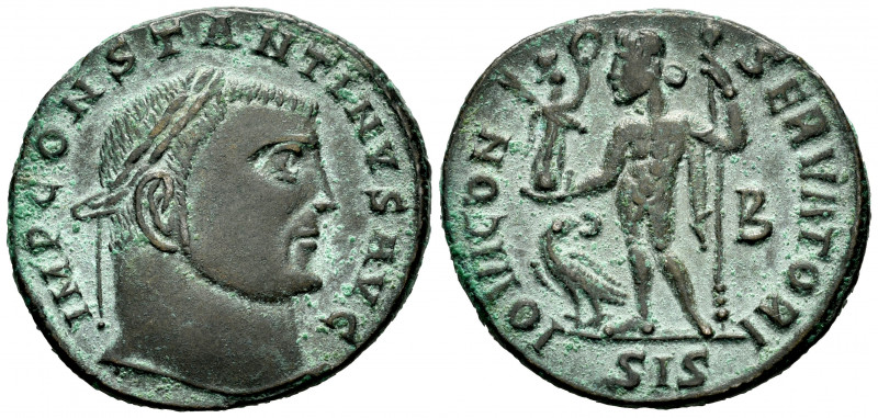 Constantinus I. Follis. 311 AD. Siscia. (Spink-15934). Rev.: IOVI CONSERVATORI /...