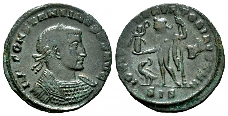 Constantinus I. Follis. 313 AD. Siscia. (Ric-234c). Anv.: IMP CONSTANTINVS P F A...