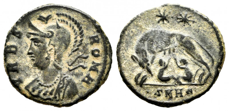 Urbs Roma. Reduced follis. 330-3 AD. Heraclea. (Ric-119). Ae. 2,64 g. Choice VF....
