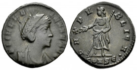 Helena. Centenionalis. 330 AD. Constantinople. (Ric-VII 33). Rev.: PAX PVBLICA / CONSЄ. Pax standing left, holding branch and transverse scepter. Ae. ...