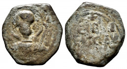 Tancred. Crusader States, Antioch. Follis. 1101-1112 AD. Antioch. (Ccs-3a). Anv.: Nimbate bust of St. Peter facing, holding long cross. Rev.: (+ ΚЄ ΒΟ...