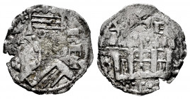 Kingdom of Castille and Leon. Alfonso VIII (1158-1214). Dinero. Mintmark: E. (Bautista-316). Ve. 0,69 g. Estrella y E sobre el castillo. Almost VF. Es...