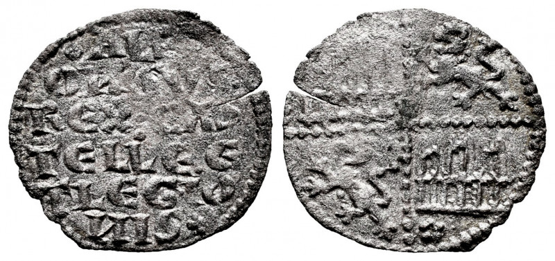 Kingdom of Castille and Leon. Alfonso X (1252-1284). "Dinero de seis lineas". (B...