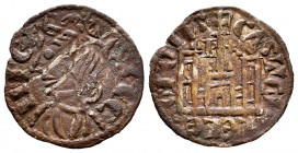 Kingdom of Castille and Leon. Sancho IV (1284-1295). Cornado. Burgos. (Bautista-427). Ve. 0,67 g. With B and star on both sides of the cross. Almost V...