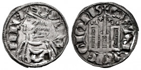 Kingdom of Castille and Leon. Sancho IV (1284-1295). Cornado. Leon. (Bautista-430.5). Ve. 0,72 g. Stars on the sides of the central cross and L on the...