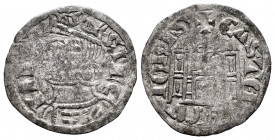 Kingdom of Castille and Leon. Sancho IV (1284-1295). Cornado. Sevilla. (Bautista-432.2). Ve. 0,74 g. S on the door and star on both sides of the centr...