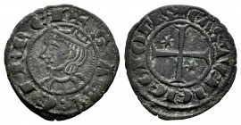 Kingdom of Castille and Leon. Sancho IV (1284-1295). Seisen or Meaja Coronada. Mintmark: Stars. (Bautista-439). Ve. 0,72 g. Choice VF. Est...20,00. 
...