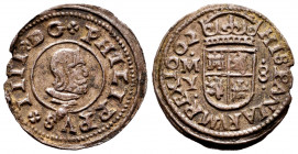 Philip IV (1621-1665). 8 maravedis. 1662. Madrid. Y. (Cal-363). (Jarabo-Sanahuja-M443). Ae. 2,30 g. Choice VF. Est...20,00. 


 SPANISH DESCRIPTION...