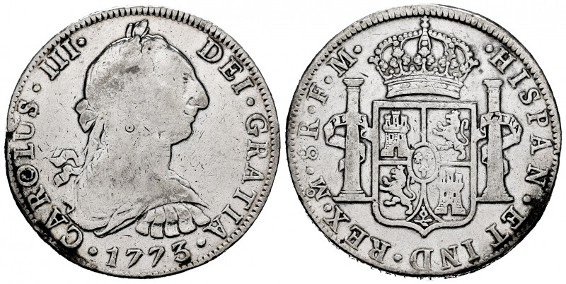 Charles III (1759-1788). 8 reales. 1773. México. FM. (Cal-1107). Ag. 26,59 g. Cl...