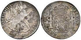 Charles IV (1788-1808). 8 reales. 1794. México. FM. (Cal-956). Ag. 26,80 g. Almost VF. Est...50,00. 


 SPANISH DESCRIPTION: Carlos IV (1788-1808)....