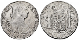 Charles IV (1788-1808). 8 reales. 1803. México. FT. (Cal-977). Ag. 27,06 g. Nicks on edge. Hairlines. F. Est...35,00. 


 SPANISH DESCRIPTION: Carl...