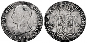 Joseph Napoleon (1808-1814). 4 reales. 1811. Madrid. AI. (Cal-15). Ag. 5,74 g. F/Choice F. Est...25,00. 


 SPANISH DESCRIPTION: José Napoleón (180...