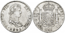 Ferdinand VII (1808-1833). 8 reales. 1821. Guadalajara. FS. (Cal-1210). Ag. 26,83 g. Cleaned. Slight striking defect. Choice VF. Est...120,00. 


 ...