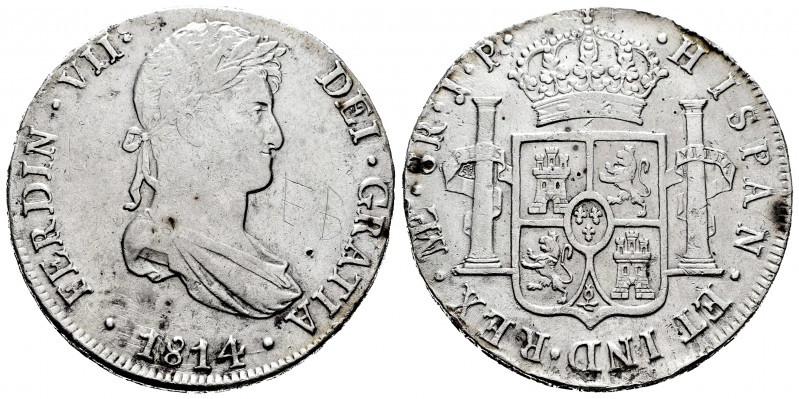 Ferdinand VII (1808-1833). 8 reales. 1814. Lima. JP. (Cal-1247). Ag. 26,73 g. Ha...