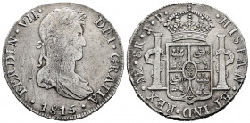 Ferdinand VII (1808-1833). 8 reales. 1815. Lima. JP. (Cal-1248). Ag. 26,91 g. Hairlines and minor nicks. Choice F/Almost VF. Est...50,00. 


 SPANI...