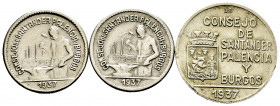 Civil War (1936-1939). Complete series. 1937. Santander, Palencia and Burgos. (Cal-33, 34, 35). Choice VF/Almost XF. Est...60,00. 


 SPANISH DESCR...