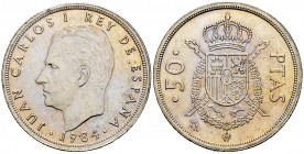 Juan Carlos I (1975-2014). 50 pesetas. 1984. Madrid. (Cal-109). 12,56 g. Original luster. Scarce. Mint state. Est...25,00. 


 SPANISH DESCRIPTION:...