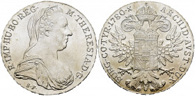 Austria. Maria Theresa. 1 thaler. 1780. (Km-T1). Ag. 28,05 g. Official re-struck. Mint state. Est...30,00. 


 SPANISH DESCRIPTION: Austria. María ...