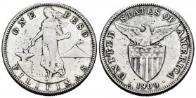 Philippines. 1 peso. 1919. San Francisco. S. (Km-172). Ag. 19,87 g. Cleaned. VF. Est...30,00. 


 SPANISH DESCRIPTION: Filipinas. 1 peso. 1919. San...