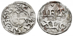 France. Carolingian Coinage. Charles The Simple (898-923). Denier. Melle. Anv.: + CARLVS REX R. Rev.: MET / ΛLO . Ag. 0,83 g. Choice VF. Est...65,00. ...