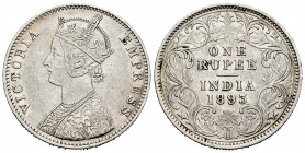 British India. 1 rupee. 1893. Calcutta. C. (Km-492). Ag. 11,58 g. Hairlines on reverse. VF. Est...35,00. 


 SPANISH DESCRIPTION: India Británica. ...