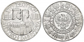 Poland. 100 zlotych. 1966. (Km-Pr146). Ag. 19,87 g. Original luster. PR. Est...50,00. 


 SPANISH DESCRIPTION: Polonia. 100 zlotych. 1966. (Km-Pr14...