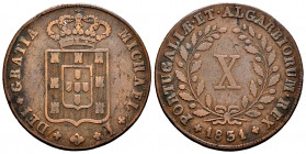 Portugal. D. Miguel I (1828-1834). 10 reis. 1831. (Gomes-02.04). Ae. 11,39 g. VF. Est...40,00. 


 SPANISH DESCRIPTION: Portugal. D. Miguel I (1828...