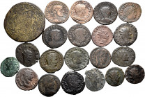 Lot of 2 coins from the Roman Empire. Variety of mints and emperors such as: Augustus (Sestertius), Carus, Claudius II, Licinius and Constantine I. Ae...