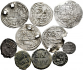 Lot of 10 Hispano-Arab coins. Containing fals of the period of the Governors, Dirhams of the Caliphate of Córdoba, Hammudíds and an Almoravid Qirat. A...