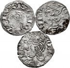 Lot of 3 coins from the Kingdom of Castilla y León. Cornados of Alfonso XI Sevilla (2) and Sancho IV Murcia. Ve. EXAMINE. Almost VF. Est...50,00. 

...