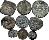 Lot of 9 Spanish coppers from the 17th century, some counterstamped. TO EXAMINE. Choice F/Almost VF. Est...60,00. 


 SPANISH DESCRIPTION: Lote de ...
