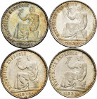 Lot of 4 silver coins of 1 peseta 1933. TO EXAMINE. Almost MS. Est...60,00. 


 SPANISH DESCRIPTION: Lote de 4 monedas de 1 peseta de plata 1933. A...