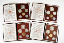 Lot of 4 FNMT sets, 1972, 1973, 1974, 1975. TO EXAMINE. Mint state. Est...140,00. 


 SPANISH DESCRIPTION: Lote de 4 carteras de la FNMT, 1972, 197...