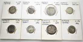 Germany. Lot of 14 German pieces, 3 copper and 11 silver, 1 from Aachen (copper), 2 from Baden (1 copper and 1 silver), 3 from Bavaria (silver), 1 fro...