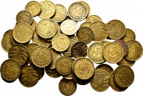 Lot of 60 coins from Germany. 5 and 10 Pfennig with variety of years from 1923 to 1936 and mints. Includes 10 Pfennigs from 1936 and 1934. Ae. TO EXAM...