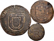 Lot of 3 coins from Portugal. D. Joao III, 1 Real; 3 Reis and 10 Reis. Ae. TO EXAMINE. Almost VF/VF. Est...70,00. 


 SPANISH DESCRIPTION: Lote de ...