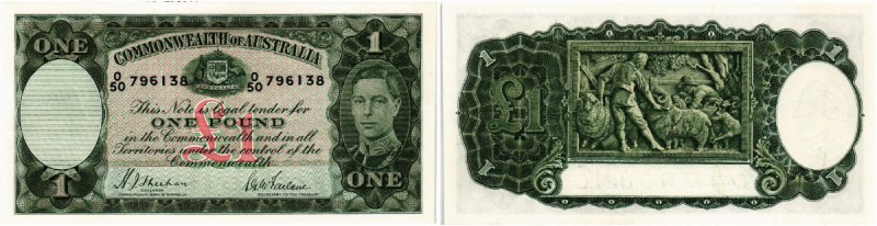 AUSTRALIEN. Commonwealth of Australia, Treasury Notes. 1 Pound o. J. / ND (1940)...