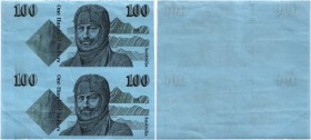 AUSTRALIEN. Australia Reserve Bank. 100 Dollars 1984. Einseitiger Proof der Sir Douglas Mawson-Note. Blaues Papier. Pick 48P. Sehr selten / Very rare....