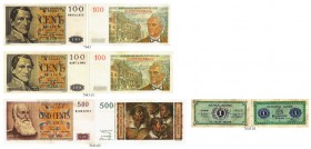 BELGIEN. Banque Nationale de Belgique. 100 Francs 1954, 20. November. 100 Francs 1957, 25. November. Signaturen Frère - Vincent bzw. Ansiaux - Vincent...