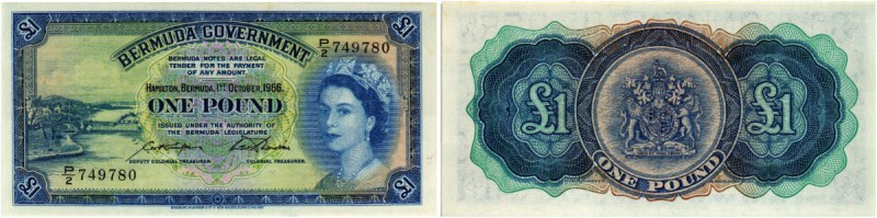 BERMUDAS. British Government. Bermuda Government. 1 Pound 1966, 1. Oktober. Pick...