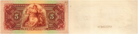 BOLIVIEN. Republik. Banco Potosi. 5 Bolivianos 1894, 1. Januar. Einseitiger Specimen der Rückseite. In Perforation SPECIMEN. Pick S 232s. Selten / rar...