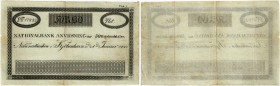 DÄNEMARK. Königreich. Nationalbank. 50 Ringsbankdaler 1827, 28. Januar. Probedruck. Keine ausgegebene Exemplare bekannt. Pick -. Sehr selten / Very ra...