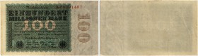 DEUTSCHLAND NACH 1918. Geldscheine der Inflation 1919-1924. 100 Millionen Mark 1923, 22. Aug. Einteilung nach Rosenberg/Grabowski: a. A, B. c. C, G, K...