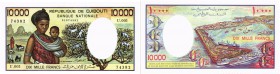 DSCHIBUTI/DJIBOUTI. Banque Nationale de Djibouti. 10000 Francs o. J. / ND (1984). Pick 39b. I / Uncirculated.